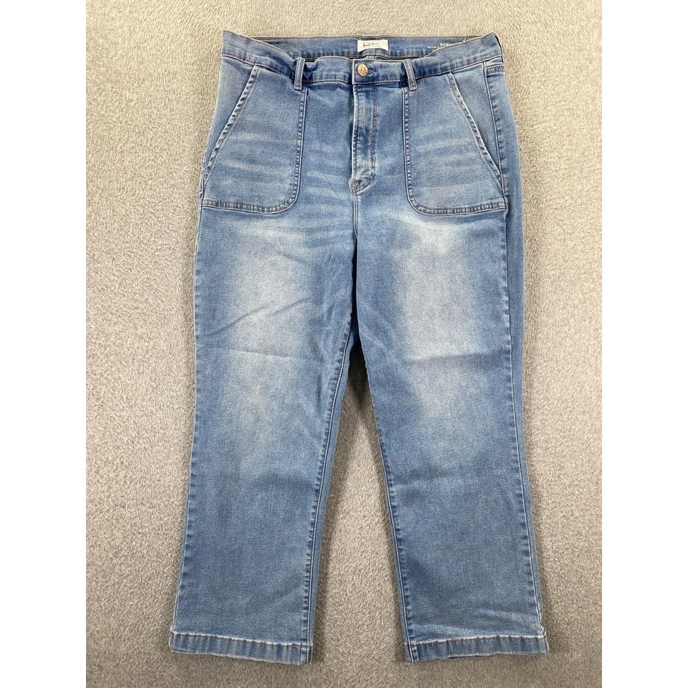 Nicole Miller Womens Blue Jeans Women's 16 Nomad Super High Rise Bootcut